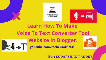 How To Make Voice To Text Converter Tool Website In Blogger | Free Blogger Tool Site | Free Script.