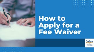 How to Apply for a Court Fee Waiver in California Superior Court