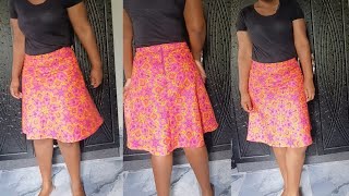 90° flare skirt cutting and stitching
