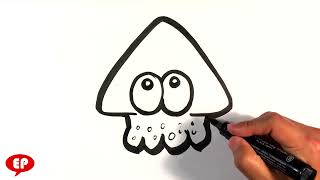 How to Draw Splatoon Squid - Easy Pictures to Draw