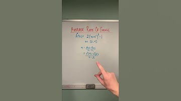 How to determine the average rate of change of a function on a given interval #shorts