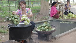 How to make traditional Khmer cake it call Nom Kantom - Polin life style