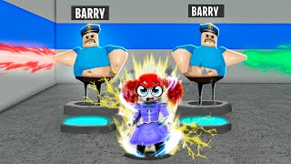 Playing with SUPER POWERS in Barry's Prison Run Obby Roblox