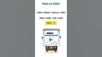 Watt to KWH Conversion...