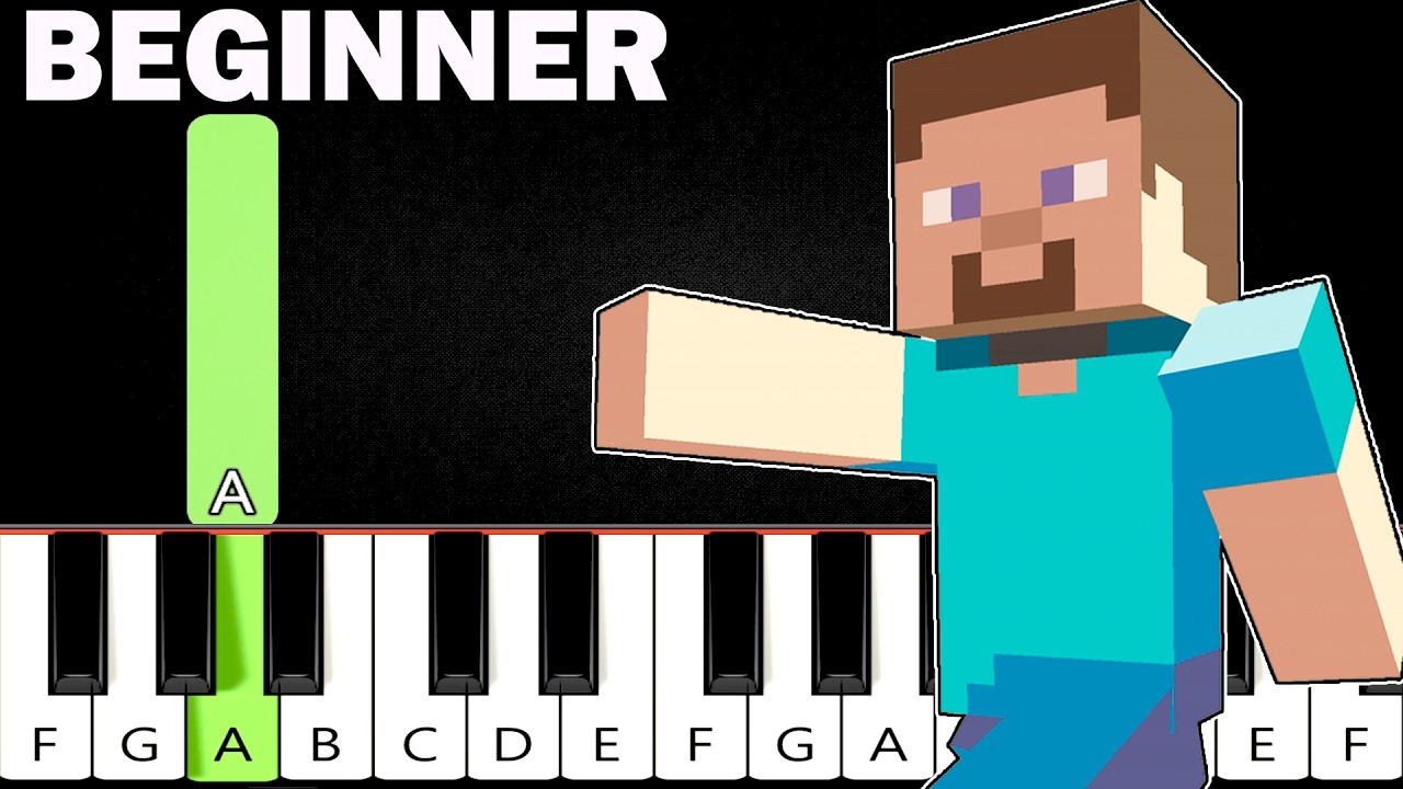 Minecraft - Sweden (C418) Beginner Piano Tutorial