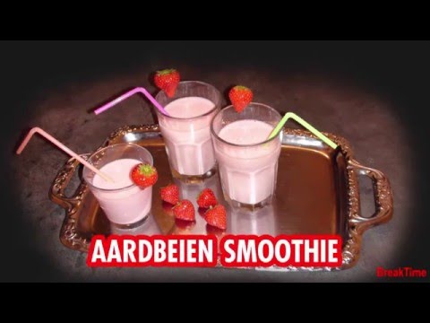 Hoe maak je een aardbeien smoothie? (English subtitles available how to make a strawberry smoothie)