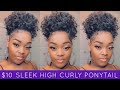 HOW TO: SLEEK HIGH CURLY PONYTAIL for $10 *STEP BY STEP* | Tatiaunna