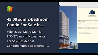 45.00 sqm 2-bedroom Condo For Sale in Valenzuela Metro Manila