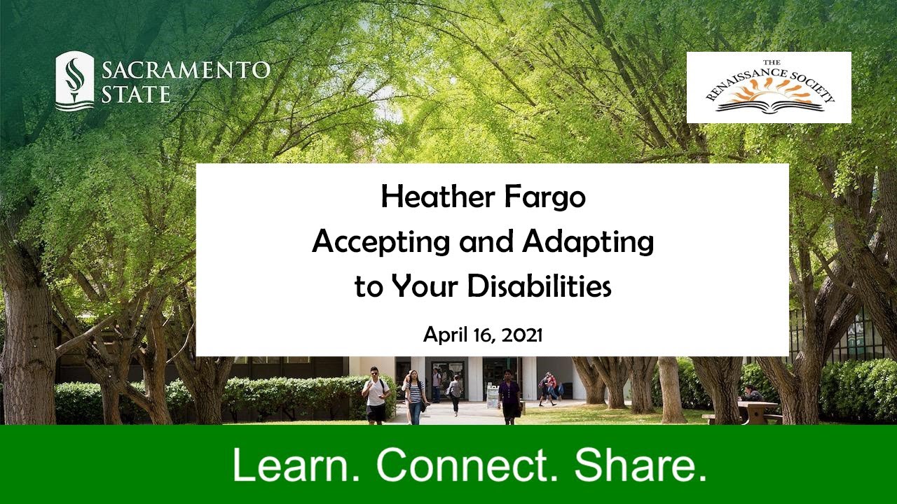 Accepting and Adapting to Your Disabilities - Heather Fargo