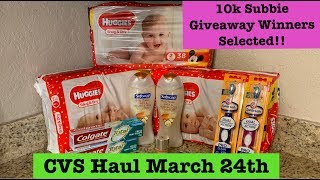 CVS Extreme Couponing Haul + 10k Subbie Giveaway Winners| March 24th| Cheap & Free Deals! screenshot 3
