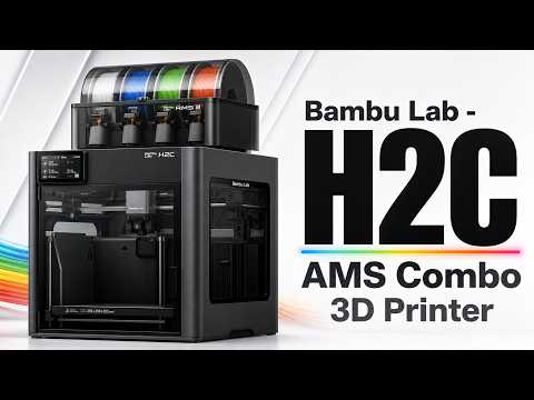 Bambu Lab - H2C AMS Combo 3D Printer - Gray | Review - YouTube