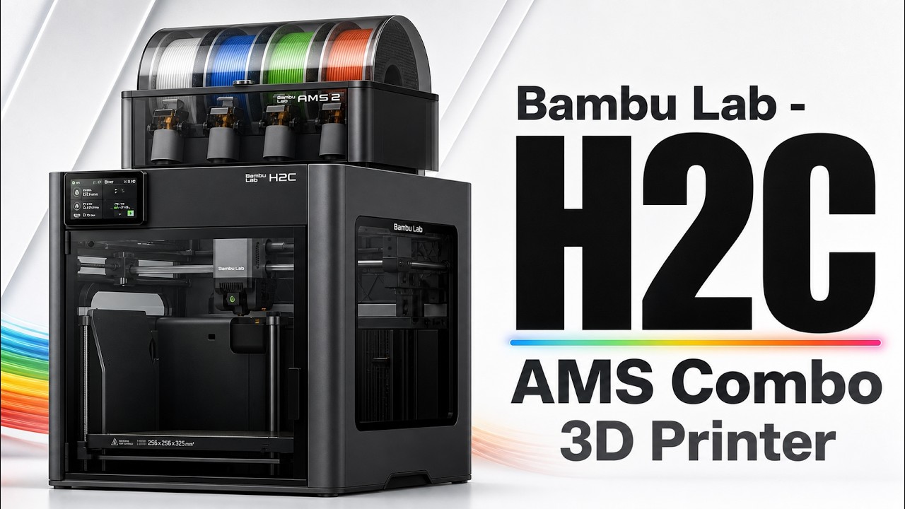 Bambu Lab - H2C AMS Combo 3D Printer - Gray | Review - YouTube