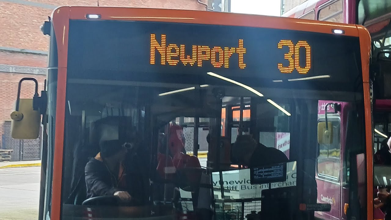 Cardiff bus Mercedes Citaro 0530 (101) on the 30 to Newport. FULL BUS JOURNEY  