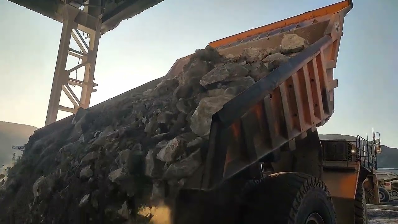 Ore Crusher Large Chunks of Rock Swallowed by the Powerful Crusher