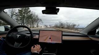 Tesla FSD - Zero Input Ottawa Parkway End to End and Back - Full self Driving 10.69.3.3