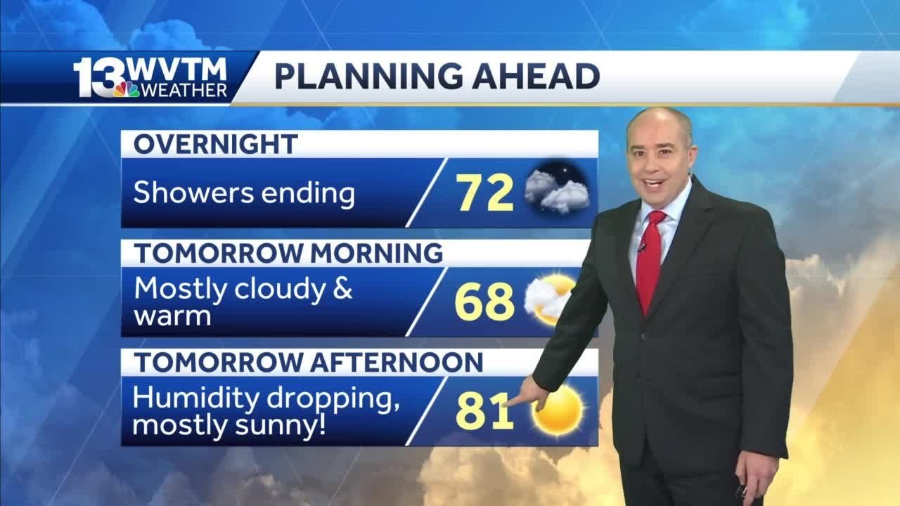 Cold front passing, drier weather ahead - YouTube