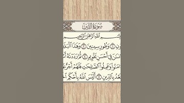 سورة التين والزيتون