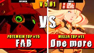 GGST | FAB (Potemkin) VS One more (Millia) | Guilty Gear Strive High level gameplay