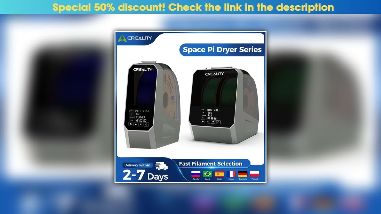 Limited Creality Space Pi/Plus Filament Dryer Box 1KG Filament Storage Keeping Dry Adjustable Tempe