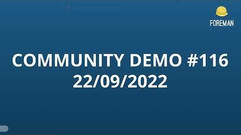 Foreman Community Demo #116