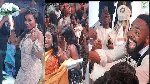 Mc Lively,Jigan, Others Came Out To Dance &Spray Money On Woli Arole As His Wife Throws Her Bouquet