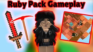 Ruby Pack Gameplay... (Roblox Skywars)
