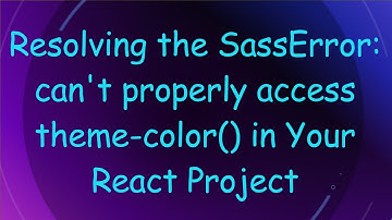 Resolving the SassError: can