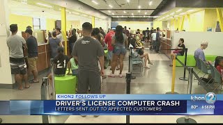 Letters mailed to residents impacted by drivers' licensing server crash