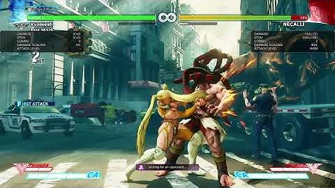 STREET FIGHTER V R.Mika command throw setup