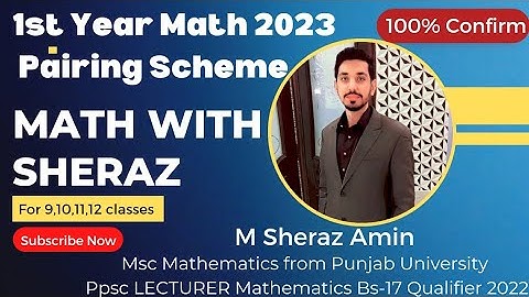 11 class math pairing scheme 2023-1st year math pairing scheme 2023,punjab board pairing scheme 2023