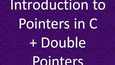 Programming Interview: Introduction to double Pointers