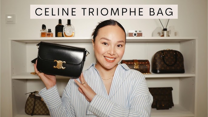 celine triomphe bag outfit