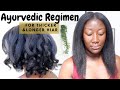 Ayurvedic Hair Regimen For (Thin Fine) Natural Hair || Ayurvedic Wash Day Routine || Adede