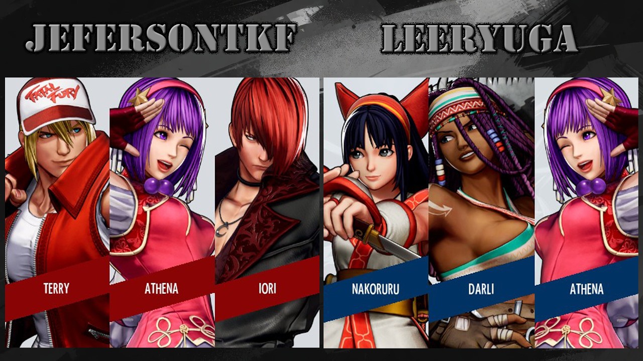 TERRY, ATHENA, IORI ⚡ JEFERSONTKF VS LEERYUGA ⚡ NAKORURU, DARLI, ATHENA | THE KING OF FIGHTERS XV