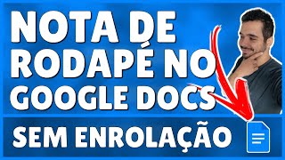 Como Colocar Nota de Rodapé no Google Docs