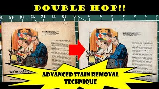 Double HOP method for Comics Book Stain Removal and whitening - Advanced pressing technique