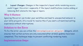 Resolving the GUI Window tried to begin rendering Error in Unity Editor