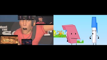 Sparta Extended Remix Comparison (TF2 Vs. BFDI)