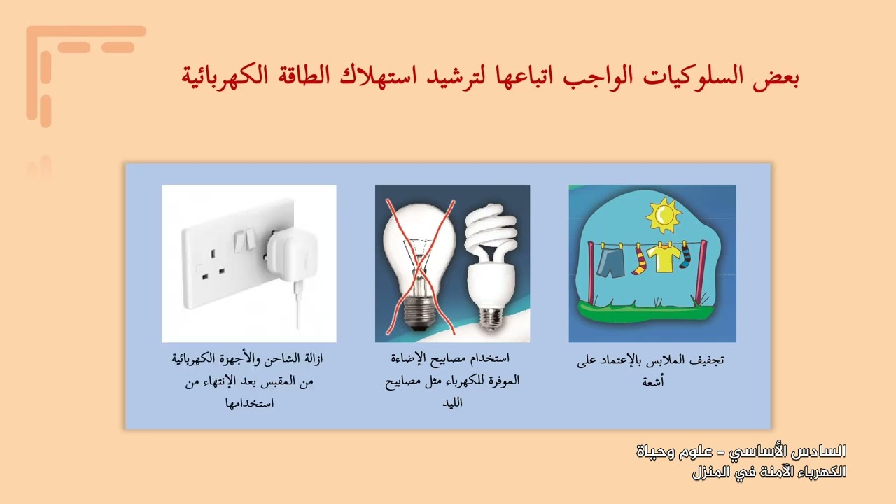 -2022-درس2 | الكهرباء الآمنة في المنزل | الصف6 | الفصل2 | العلوم والحياة