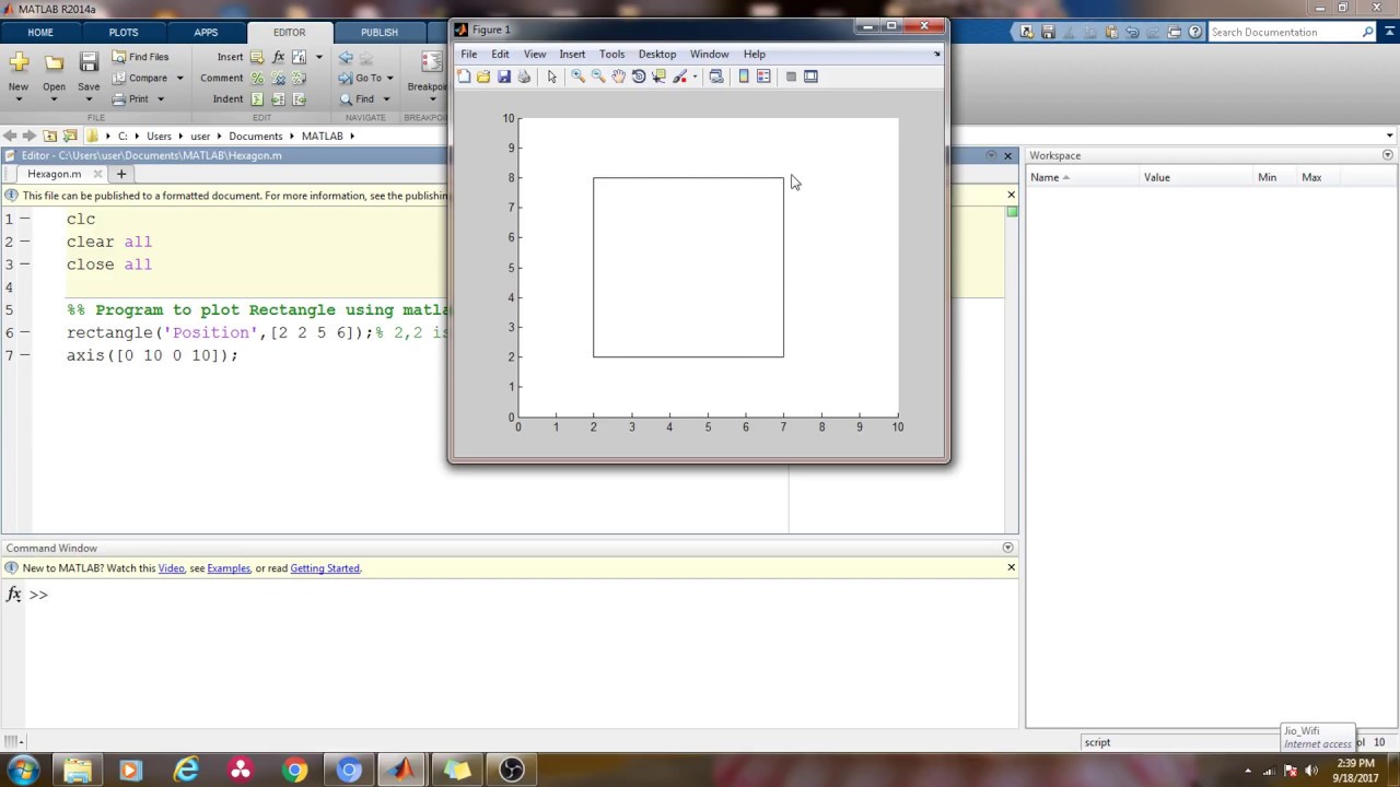 How To Plot A Rectangle In Matlab