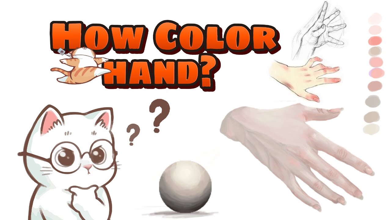HOW I DRAW COLOR HAND - YouTube