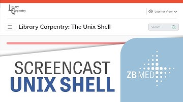 Screencast zu Library Carpentry - Die UNIX Shell