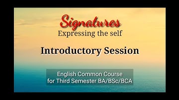 #Signatures #Expressing the Self #Introductory Session #Calicut University #KBR Channel