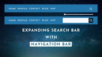 Expanding Search box with Navigation Bar Using HTML, CSS and Jquery