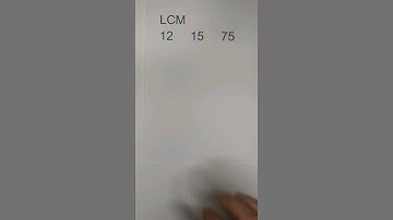 Lowest Common Multiple of THREE NUMBERS