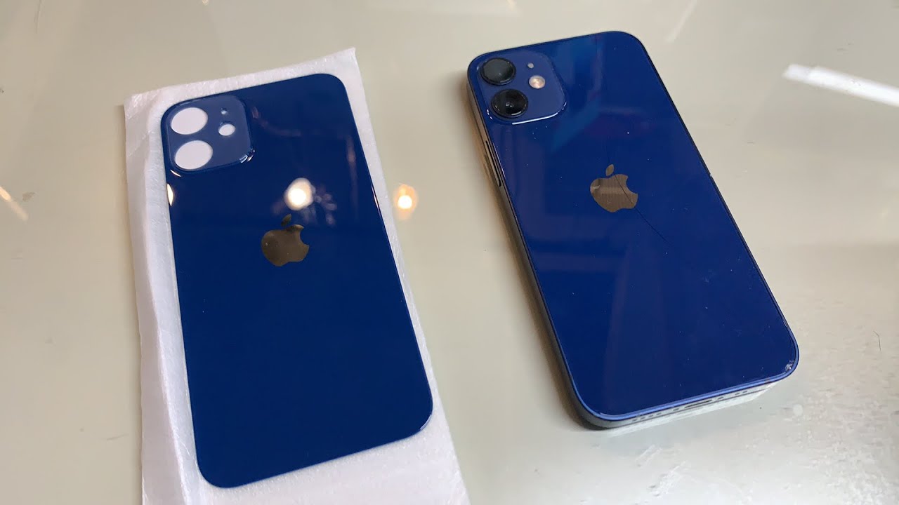 iPhone 12 本体 ひび割れあり iPhone 12 mini バックパネル割れ交換修理 - YouTube