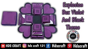 Explosion Box | Violet & Black Theme | Birthday Explosion Box | Anniversary Explosion Box |HDS CRAFT
