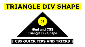 Html And CSS Triangle DIV Shape - CSS  Quick Tips And Tricks - CSS Quick Shape Design