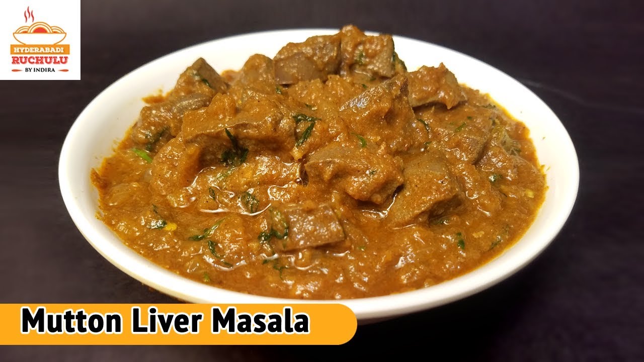 Mutton Liver Masala Gravy Curry in Telugu | Hyderabadi Lamb Liver Masala Recipe | Hyderabadi Ruchulu
