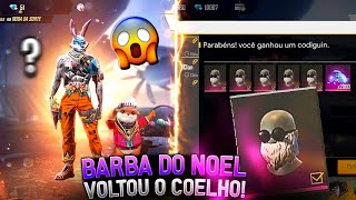 BARBA DO NOEL DE GRAÇA POR CÓDIGOS, COELHO GUERREIRO POR 9 DIMAS, PACOTE JAZZ E MAIS - FREE FIRE
